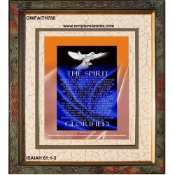 THE SPIRIT OF THE LORD DOETH MIGHTY THINGS   Framed Bible Verse   (GWFAITH788)   