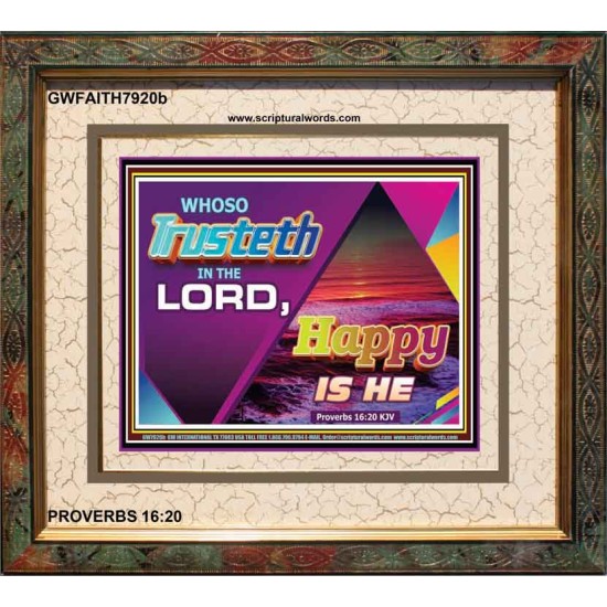 TRUST IN THE LORD   Framed Children Room Wall Decoration   (GWFAITH7920b)   