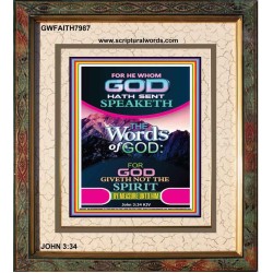 THE WORDS OF GOD   Framed Interior Wall Decoration   (GWFAITH7987)   