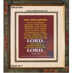 ABSOLUTE NO WEAPON    Christian Wall Art Poster   (GWFAITH801)   