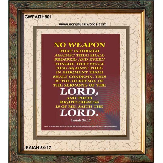 ABSOLUTE NO WEAPON    Christian Wall Art Poster   (GWFAITH801)   