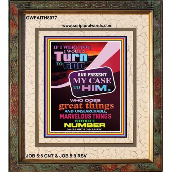 TURN TO GOD   Scripture Wooden Frame   (GWFAITH8077)   