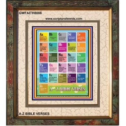 A-Z BIBLE VERSES   Christian Quotes Framed   (GWFAITH8086)   