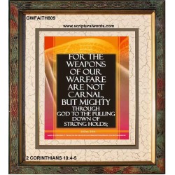 THE WEAPONS OF OUR WARFARE   Portrait of Faith Wooden Framed   (GWFAITH809)   