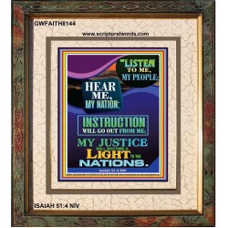 A LIGHT TO THE NATIONS   Biblical Art Acrylic Glass Frame   (GWFAITH8144)   "16x18"