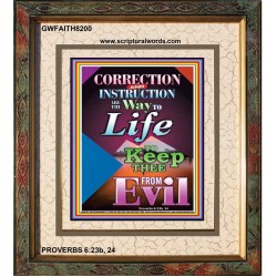 THE WAY TO LIFE   Scripture Art Acrylic Glass Frame   (GWFAITH8200)   