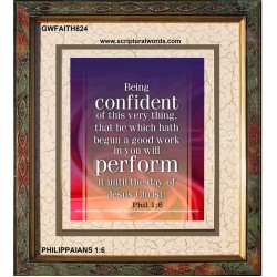 A GOOD WORK IN YOU   Bible Verse Acrylic Glass Frame   (GWFAITH824)   "16x18"