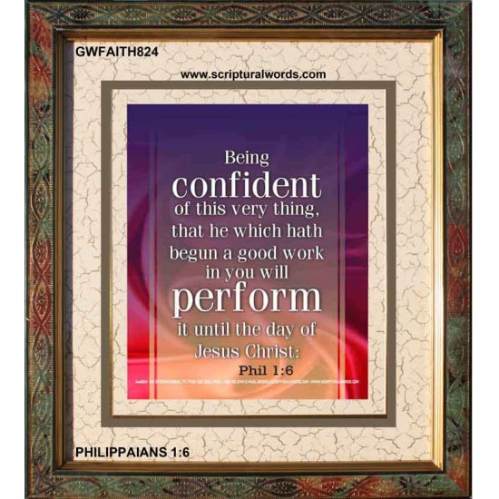 A GOOD WORK IN YOU   Bible Verse Acrylic Glass Frame   (GWFAITH824)   