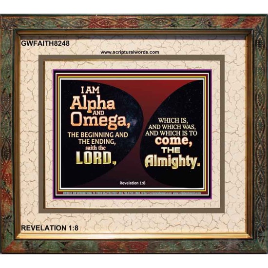 ALPHA AND OMEGA   Scripture Art   (GWFAITH8248)   