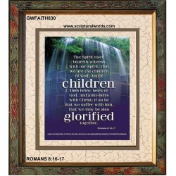 WE ARE THE CHILDREN OF GOD   Scriptural Portrait Acrylic Glass Frame   (GWFAITH830)   "16x18"