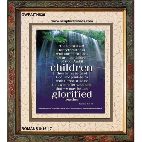 WE ARE THE CHILDREN OF GOD   Scriptural Portrait Acrylic Glass Frame   (GWFAITH830)   