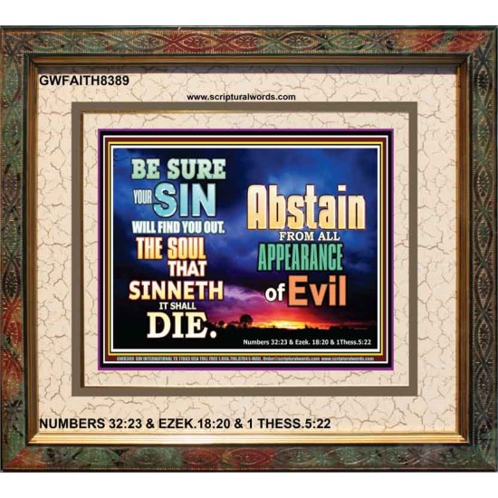 ABSTAIN FROM EVIL   Affordable Wall Art   (GWFAITH8389)   