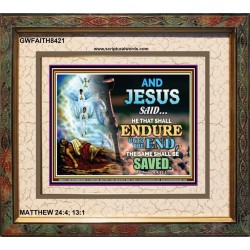 YE SHALL BE SAVED   Unique Bible Verse Framed   (GWFAITH8421)   