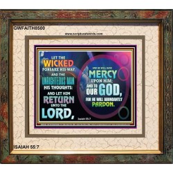 ABUNDANT PARDON   Bible Verse Frame Art Prints   (GWFAITH8500)   