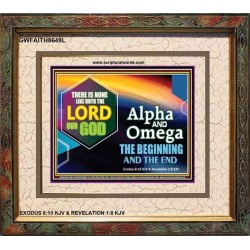 ALPHA AND OMEGA   Christian Quotes Framed   (GWFAITH8649L)   