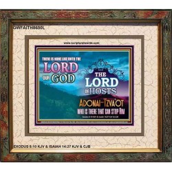 ADONAI TZVA'OT - LORD OF HOSTS   Christian Quotes Frame   (GWFAITH8650L)   "18x16"