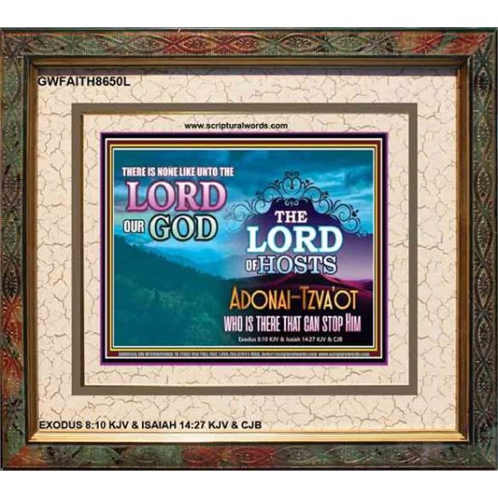 ADONAI TZVA'OT - LORD OF HOSTS   Christian Quotes Frame   (GWFAITH8650L)   