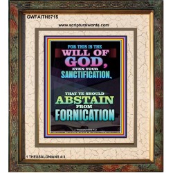 ABSTAIN FROM FORNICATION   Scripture Wall Art   (GWFAITH8715)   