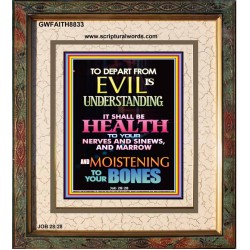 WISDOM IS HEALTH   Inspirational Wall Art Frame   (GWFAITH8833)   "16x18"