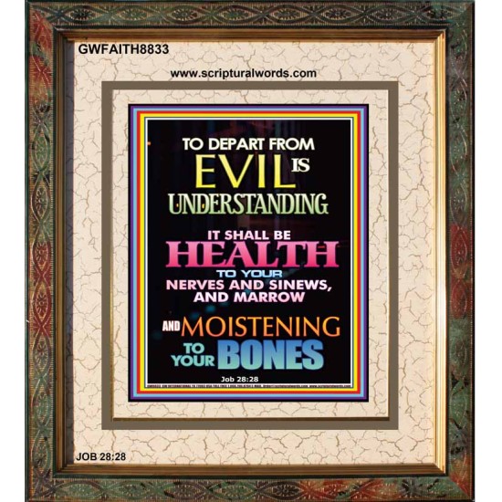 WISDOM IS HEALTH   Inspirational Wall Art Frame   (GWFAITH8833)   