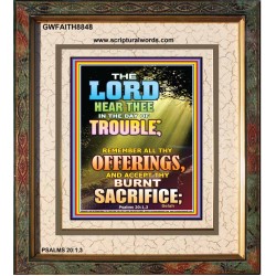 ALL THY OFFERINGS   Framed Bible Verses   (GWFAITH8848)   