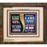 SIN NOT   Scripture Art Wooden Frame   (GWFAITH8899)   "18x16"