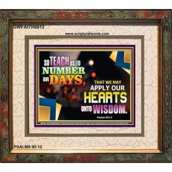 APPLY OUR HEARTS TO WISDOM   Acrylic Frame Picture   (GWFAITH8912)   