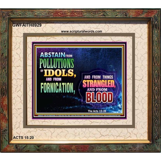 ABSTAIN FORNICATION   Inspirational Wall Art Poster   (GWFAITH8929)   