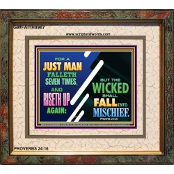 A JUST MAN SHALL RISE   Framed Bible Verse   (GWFAITH8967)   