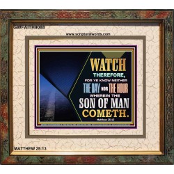 WATCH AND PRAY   Inspiration office art and wall dcor   (GWFAITH9088)   "18x16"