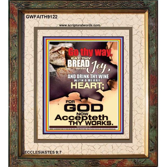A MERRY HEART   Large Frame Scripture Wall Art   (GWFAITH9122)   