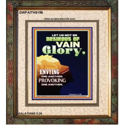 VAIN GLORY   Bible Verses Wall Art Acrylic Glass Frame   (GWFAITH9196)   "16x18"