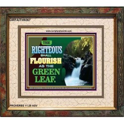 RIGHTEOUS SHALL FLOURISH   Bible Verse Framed Art   (GWFAITH9267)   