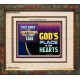 WHAT IS GOD'S PLACE IN YOUR HEART   Large Framed Scripture Wall Art   (GWFAITH9379)   