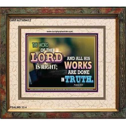 ALL HIS WORKS ARE DONE IN TRUTH   Scriptural Wall Art   (GWFAITH9412)   