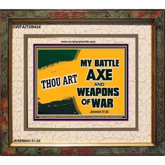 WEAPONS OF WAR   Christian Quotes Framed   (GWFAITH9434)   