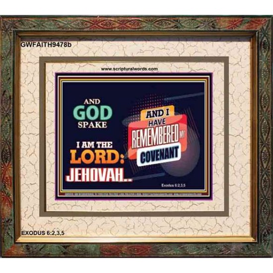 AND GOD SPAKE   Christian Artwork Frame   (GWFAITH9478b)   