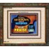 YE SHALL EAT IN PLENTY AND BE SATISFIED   Framed Religious Wall Art    (GWFAITH9486)   "18x16"