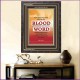 OVERCOME BY THE BLOOD OF THE LAMB   Large Frame Scripture Wall Art   (GWFAVOUR025)   