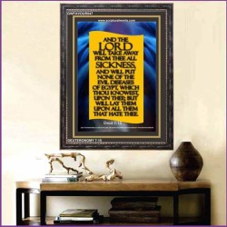 NO SICKNESS WILL COME NEAR THEE   Scripture Wall Art   (GWFAVOUR047)   