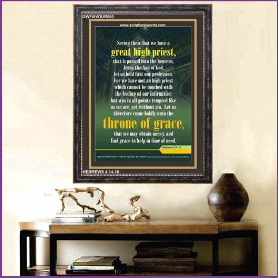 APPROACH THE THRONE OF GRACE   Encouraging Bible Verses Frame   (GWFAVOUR080)   