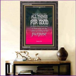 ALL THINGS WORK FOR GOOD TO THEM THAT LOVE GOD   Acrylic Glass framed scripture art   (GWFAVOUR1036)   