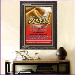 POWER TO TREAD UPON SERPENTS AND SCORPIONS   Framed Office Wall Decoration   (GWFAVOUR1096)   