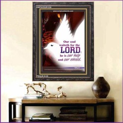 OUR SOUL WAITETH FOR THE LORD   Bible Verse Frame Art Prints   (GWFAVOUR1239)   