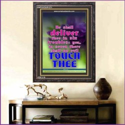 THERE SHALL NO EVIL TOUCH THEE   Scripture Wood Framed Signs   (GWFAVOUR1271)   