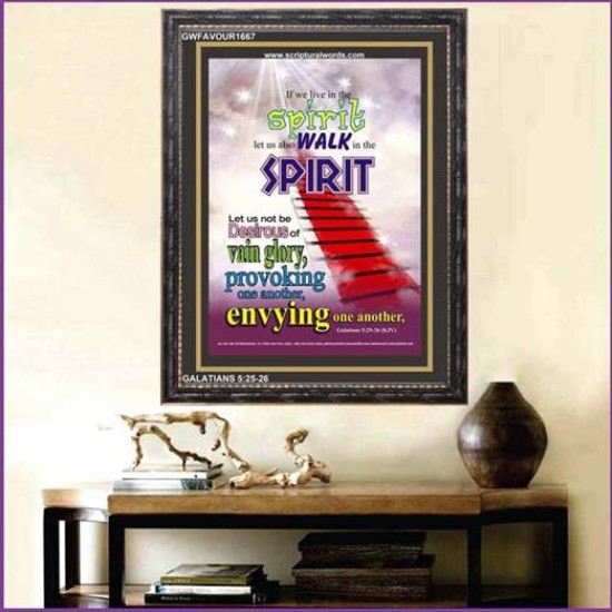 WALK IN THE SPIRIT   Large Framed Scripture Wall Art   (GWFAVOUR1667)   