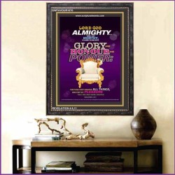WORTHY ART THOU O LORD   Large Frame Scriptural Wall Art   (GWFAVOUR1670)   