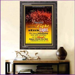 WALK IN THE LIGHT   Frame Bible Verses Online   (GWFAVOUR1674)   "33x45"