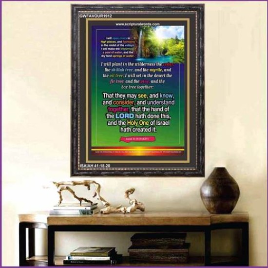 PLANT IN THE WILDERNESS   Inspirational Bible Verses Framed   (GWFAVOUR1912)   