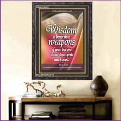 WISDOM IS BETTER THAN WEAPONS   Inspirational Wall Art Poster   (GWFAVOUR251)   